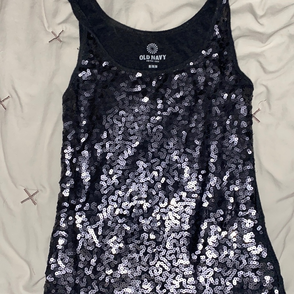 Grey sparkly tank Brand: Old navy